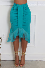 Jaded Fringe Skirt