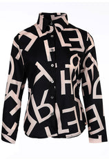 Jazz Letter Print Blouse