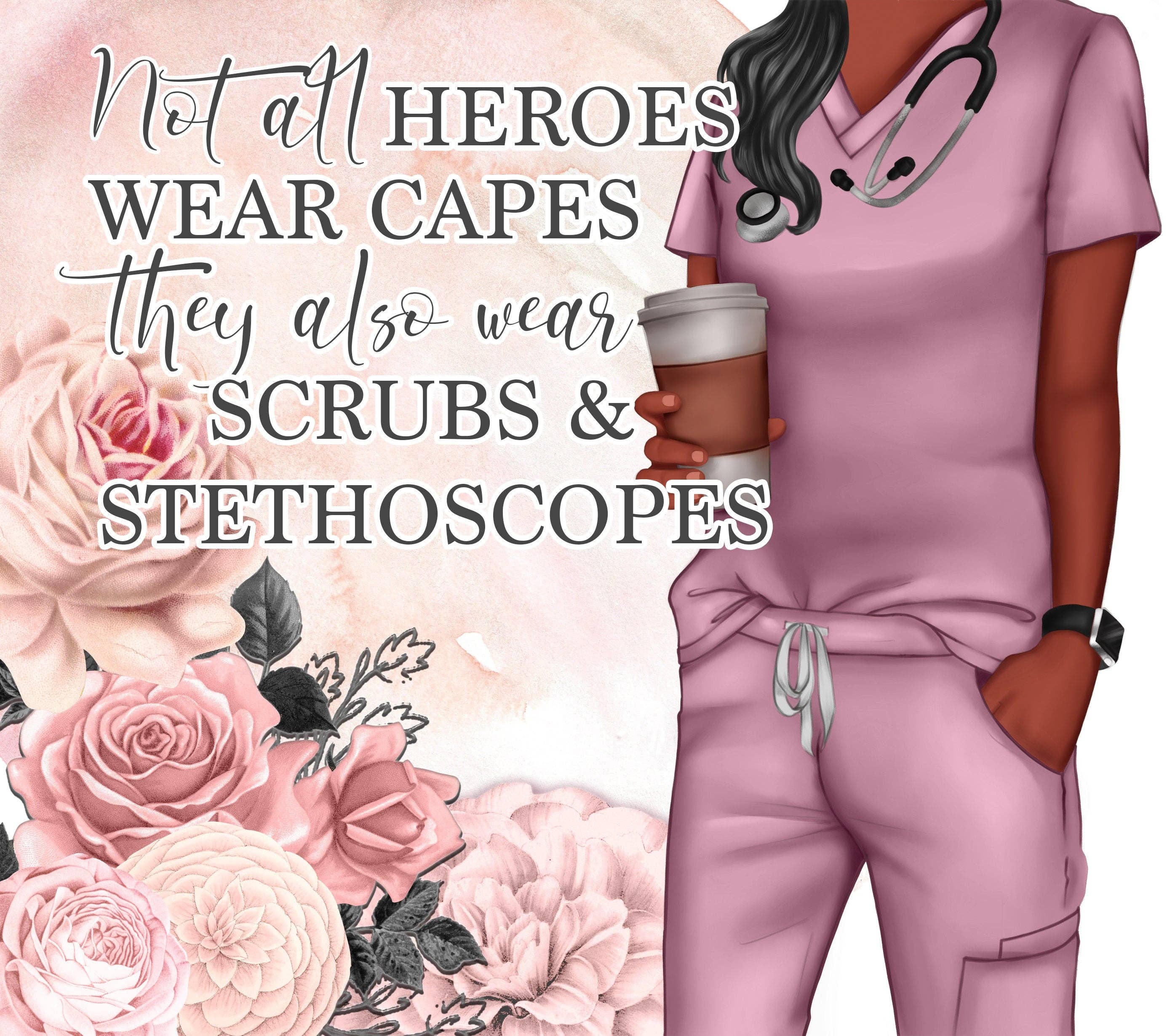 Nurse Tumbler CNA Tumbler Personalized Gift For Nurse Tumbler 20 Ounce Nurse Tumbler | African American Nurse 20oz Tumbler Design