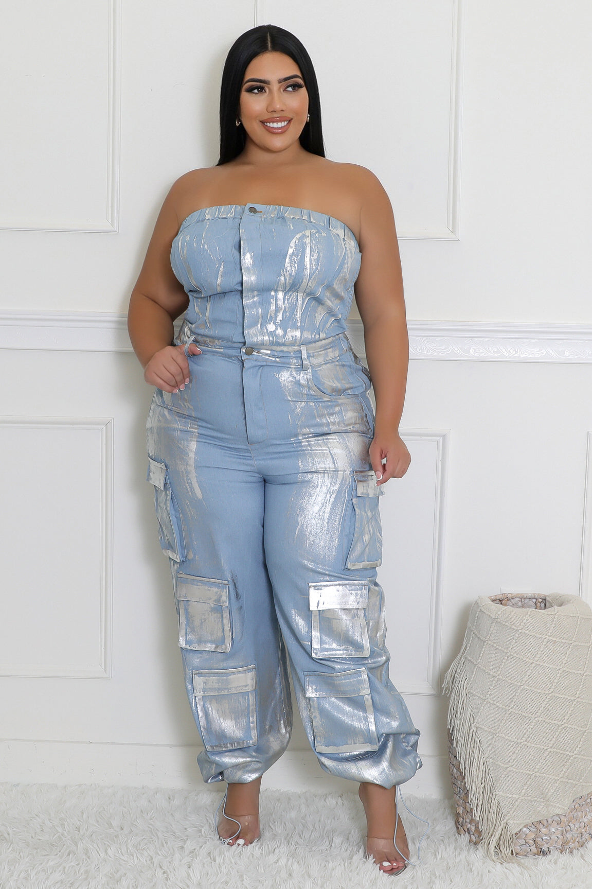Silver Foil Jumpsuit