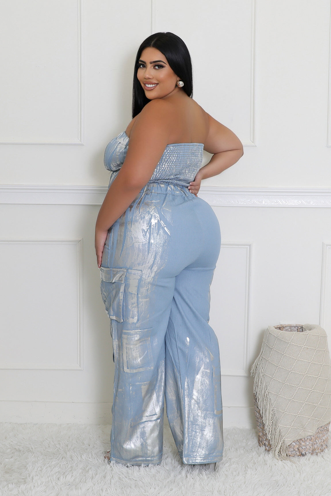Silver Foil Jumpsuit