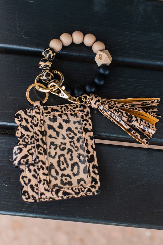 Safari Tassel Cardholder Keychains