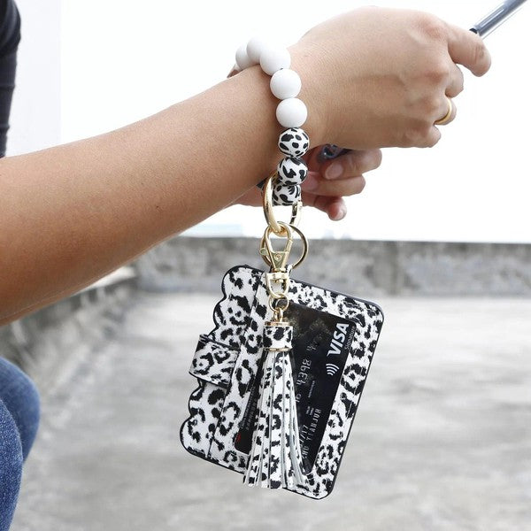 Safari Tassel Cardholder Keychains