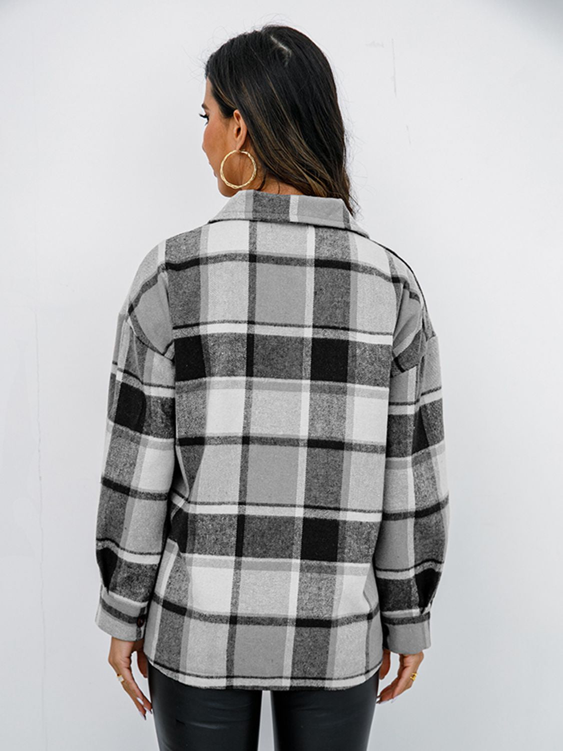 Plaid Button-