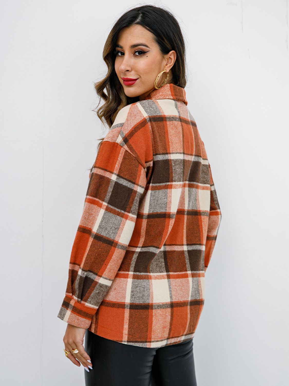 Plaid Button-