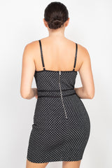 Sleeveless Sparkle Honeycomb Bodycon Dress