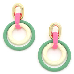 Smooth Texture Round Dangle Earring