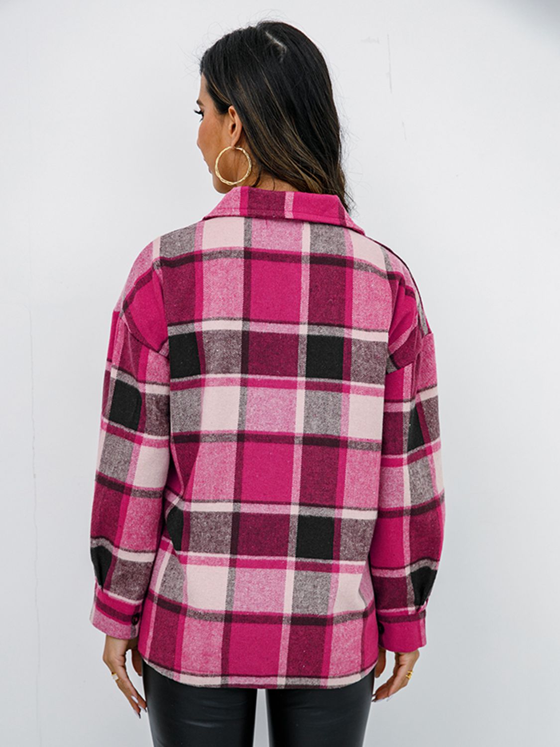 Plaid Button-